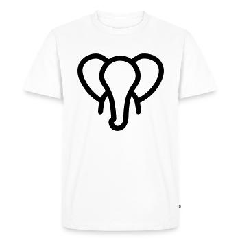 Elephant - Men's Premium Organic T-Shirt - white - Front - Nico (187cm)
