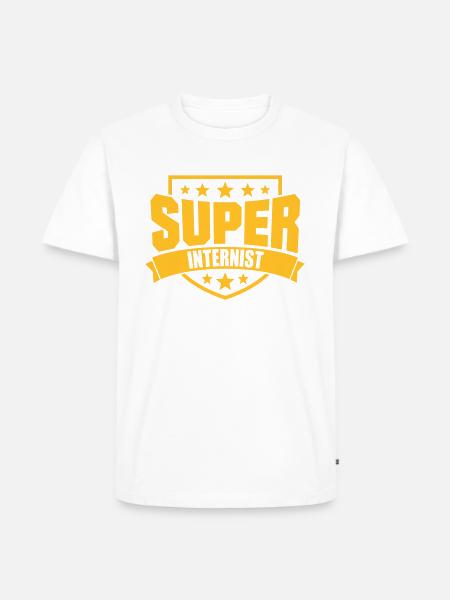 Super Internist - Männer Premium Bio T-Shirt - Weiß