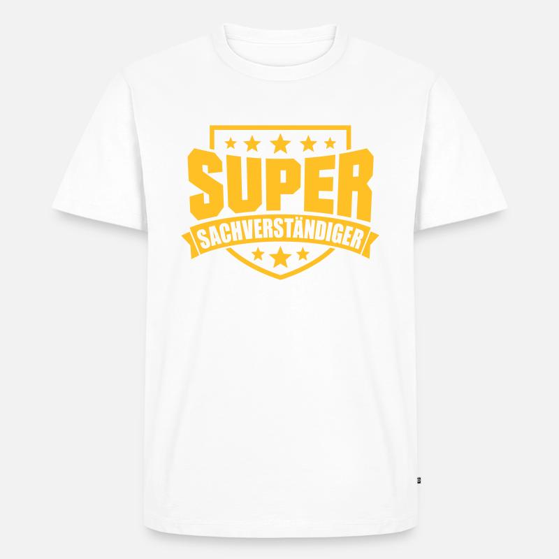 Super Sachverständiger - Männer Premium Bio T-Shirt - Weiß