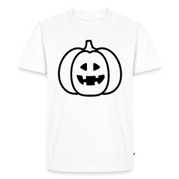 citrouille - T-shirt Premium bio Homme - blanc - Devant - Nico (187cm)