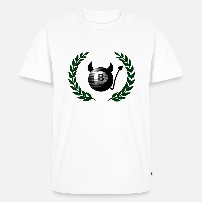 Billard - Männer Premium Bio T-Shirt - Weiß