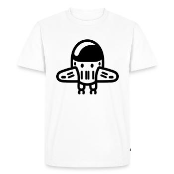 soucoupe volante - T-shirt Premium bio Homme - blanc - Devant - Nico (187cm)