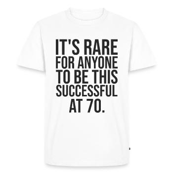 70 ans performant cadeau anniversaire 70 ans - T-shirt Premium bio Homme - blanc - Devant - Nico (187cm)