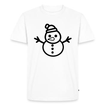 Bonhomme de neige - T-shirt Premium bio Homme - blanc - Devant - Nico (187cm)