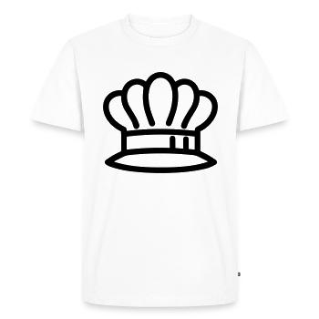 Toque Chef de cuisine - T-shirt Premium bio Homme - blanc - Devant - Nico (187cm)