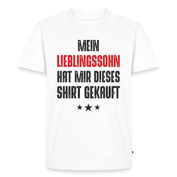 Mon fils préféré m'a acheté cette chemise - T-shirt Premium bio Homme - blanc - Devant - Nico (187cm)