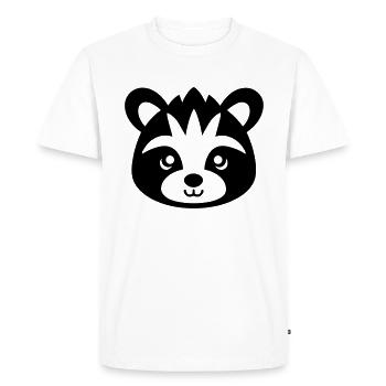 Panda roux - T-shirt Premium bio Homme - blanc - Devant - Nico (187cm)