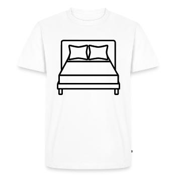 bed - Men's Premium Organic T-Shirt - white - Front - Nico (187cm)