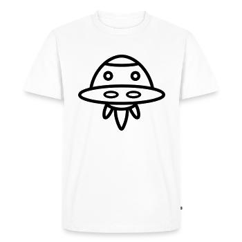 soucoupe volante - T-shirt Premium bio Homme - blanc - Devant - Nico (187cm)
