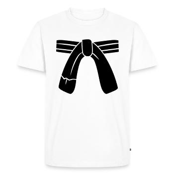 ceinture - T-shirt Premium bio Homme - blanc - Devant - Nico (187cm)