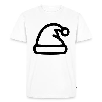 bonnet de noel - T-shirt Premium bio Homme - blanc - Devant - Nico (187cm)