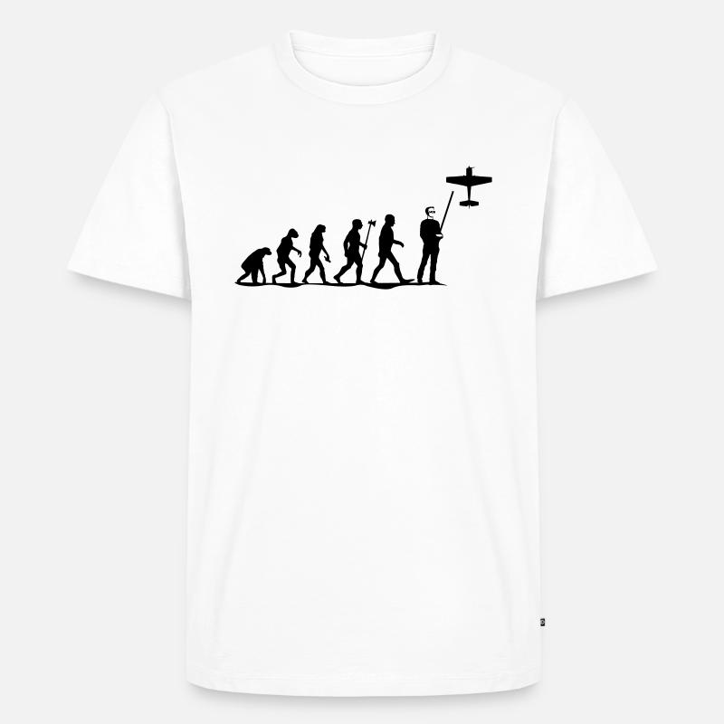 evolution modellfliegen - Männer Premium Bio T-Shirt - Weiß