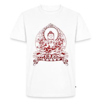 Gautama Bouddha - T-shirt Premium bio Homme - blanc - Devant - Nico (187cm)