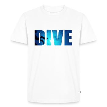 Plongée sous-marine DIVE - T-shirt Premium bio Homme - blanc - Devant - Nico (187cm)