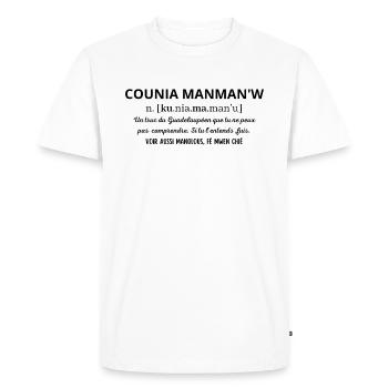 guadeloupe-definition - T-shirt Premium bio Homme - blanc - Devant - Nico (187cm)