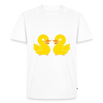 humour canard - T-shirt Premium bio Homme - blanc - Devant - Nico (187cm)