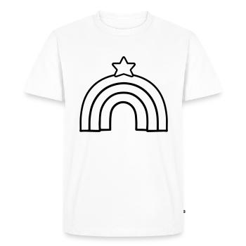 Arc en ciel - T-shirt Premium bio Homme - blanc - Devant - Nico (187cm)