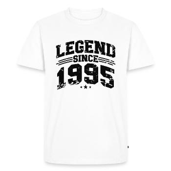 Legend Since 1995 Cadeau d’anniversaire vintage - T-shirt Premium bio Homme - blanc - Devant - Nico (187cm)