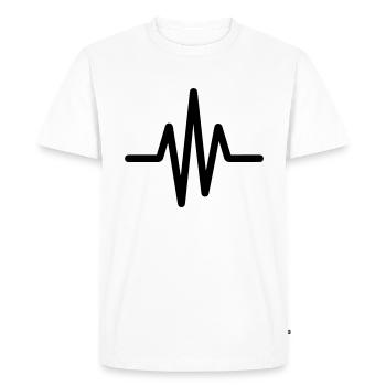 Pulse, heartbeat - Men's Premium Organic T-Shirt - white - Front - Nico (187cm)