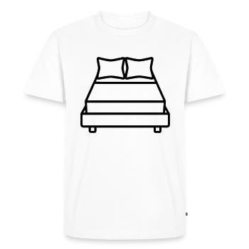bed - Men's Premium Organic T-Shirt - white - Front - Nico (187cm)