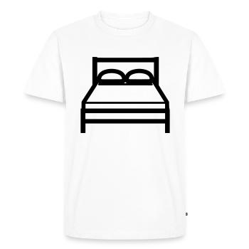 bed - Men's Premium Organic T-Shirt - white - Front - Nico (187cm)