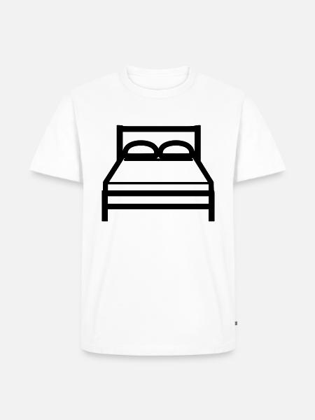 bed - Men's Premium Organic T-Shirt - white