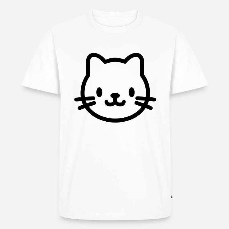 chat - T-shirt Premium bio Homme - blanc