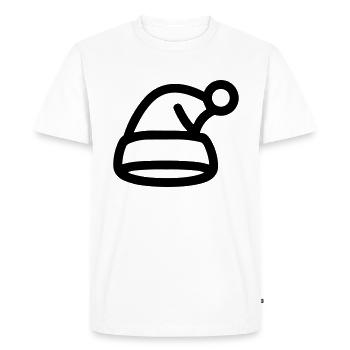 bonnet de noel - T-shirt Premium bio Homme - blanc - Devant - Nico (187cm)