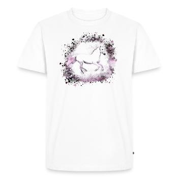 horse,mold, pink, graffiti, painting, pink - Men's Premium Organic T-Shirt - white - Front - Nico (187cm)