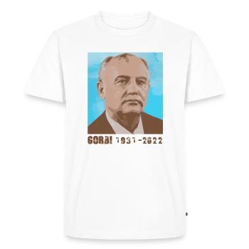 gorbi,graffiti,Mikhail Gorbachev,Gorbachev - Men's Premium Organic T-Shirt - white - Front - Nico (187cm)