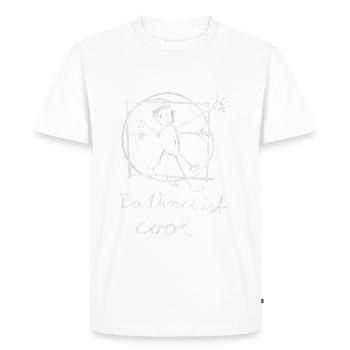 da Vinci's cool, Vitruvius, children's art - Men's Premium Organic T-Shirt - white - Front - Nico (187cm)