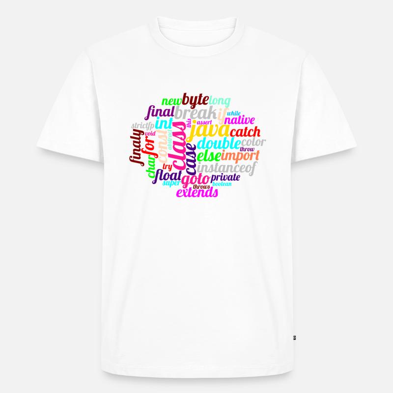 Java WordCloud - T-shirt Premium bio Homme - blanc