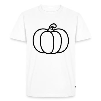 pumpkin - Men's Premium Organic T-Shirt - white - Front - Nico (187cm)