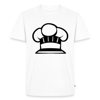 Toque Chef de cuisine - T-shirt Premium bio Homme - blanc - Devant - Nico (187cm)