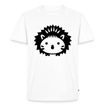 hérisson - T-shirt Premium bio Homme - blanc - Devant - Nico (187cm)