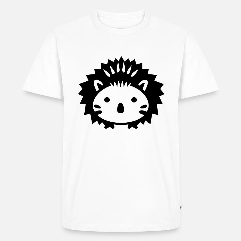 Igel - Männer Premium Bio T-Shirt - Weiß