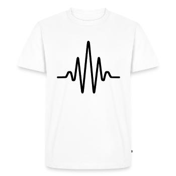 Pulse, heartbeat - Men's Premium Organic T-Shirt - white - Front - Nico (187cm)