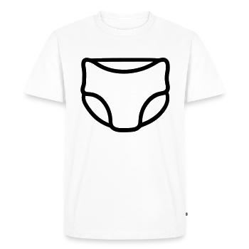 Couche - T-shirt Premium bio Homme - blanc - Devant - Nico (187cm)