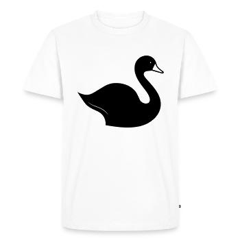 Cygne - T-shirt Premium bio Homme - blanc - Devant - Nico (187cm)