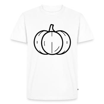pumpkin - Men's Premium Organic T-Shirt - white - Front - Nico (187cm)