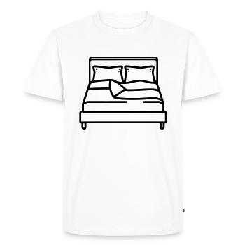 bed - Men's Premium Organic T-Shirt - white - Front - Nico (187cm)