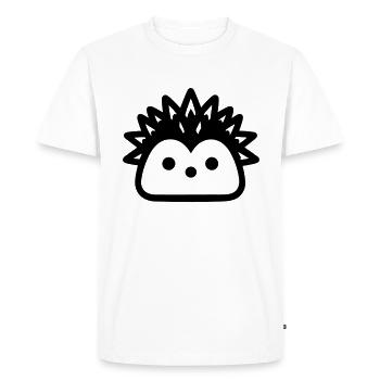 Hérisson - T-shirt Premium bio Homme - blanc - Devant - Nico (187cm)