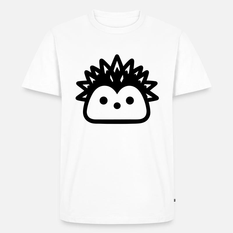 Igel - Männer Premium Bio T-Shirt - Weiß