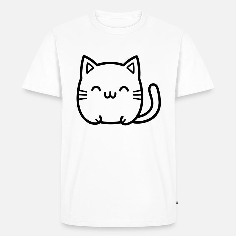 chat - T-shirt Premium bio Homme - blanc
