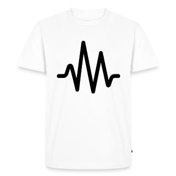 Heartbeat, pulse - Men's Premium Organic T-Shirt - white - Front - Nico (187cm)
