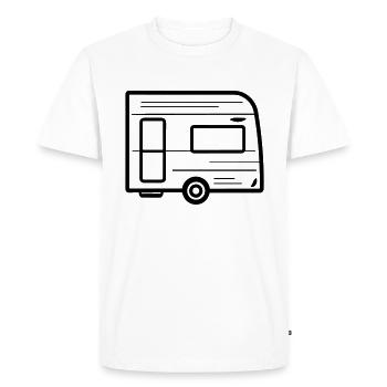 petite caravane - T-shirt Premium bio Homme - blanc - Devant - Nico (187cm)