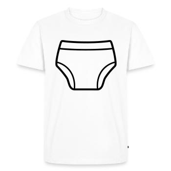 Couche - T-shirt Premium bio Homme - blanc - Devant - Nico (187cm)