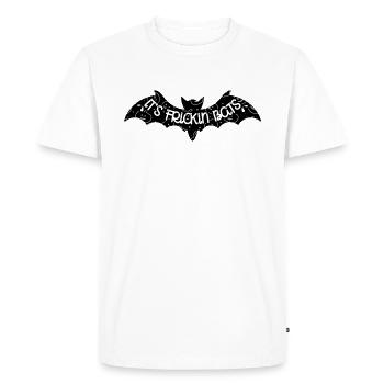 Chauve-Souris Mème Drôle Halloween - T-shirt Premium bio Homme - blanc - Devant - Nico (187cm)