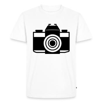Appareil photo - T-shirt Premium bio Homme - blanc - Devant - Nico (187cm)