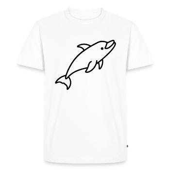dauphin - T-shirt Premium bio Homme - blanc - Devant - Nico (187cm)